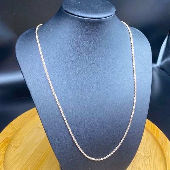 Ladies 18” 925 rope chain with lobster claw clasp - Picture 3 of 12